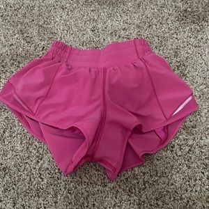 Lululemon pink size 2 hotty hot shorts